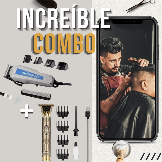 Combo Maquina Peluquería + Patillera Bud
